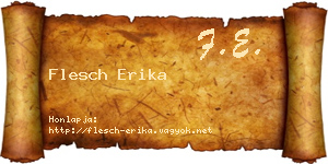 Flesch Erika névjegykártya