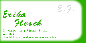 erika flesch business card